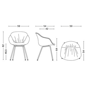 Silla AAC 227 tapizado Soft Hay