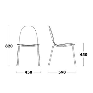 Silla Bob acero Ondarreta