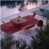South: Dark red