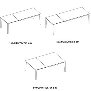 Mesa Duke Extensible Mármol Bontempi