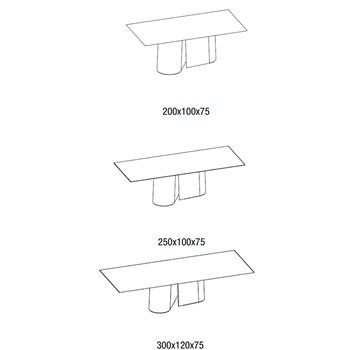 Mesa Kimono Rectangular Fija Bontempi