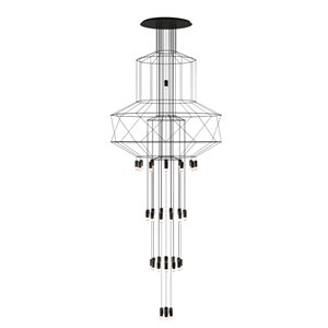 Lámpara suspensión Wireflow Chandelier Vibia
