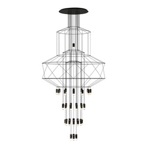 Lámpara suspensión Wireflow Chandelier Vibia