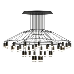 Lámpara suspensión Wireflow Chandelier Vibia