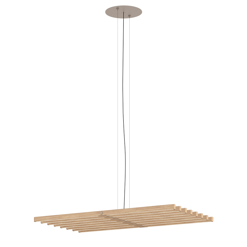 Lámpara suspensión Rhythm Horizontal Madera Vibia