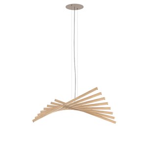 Lámpara suspensión Rhythm Horizontal Madera Vibia