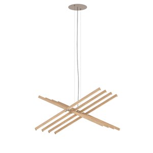 Lámpara suspensión Rhythm Horizontal Madera Vibia