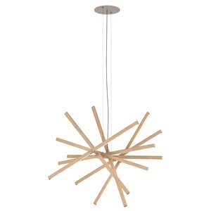 Lámpara suspensión Rhythm Horizontal Madera Vibia