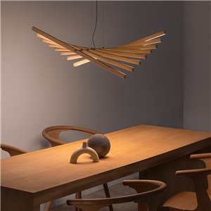 Lámpara suspensión Rhythm Horizontal Madera Vibia