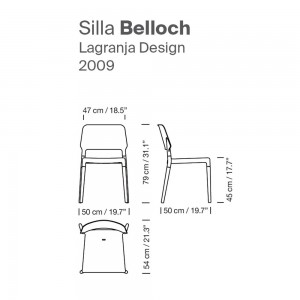 Silla Belloch Outdoor SantaCole. Mobiliario para exteriores. Sillas modernas.