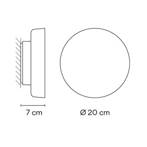 Lámpara aplique Dots Glass outdoor Vibia