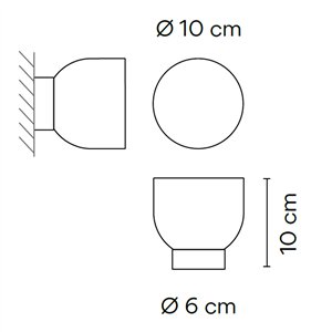 Lámpara Pared/Sobremesa Plusminus de acento Vibia