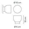 Lámpara Pared/Sobremesa Plusminus de acento Vibia