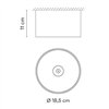 Lámpara techo Bind amplio Vibia