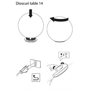 Lámpara sobremesa Dioscuri Table Artemide