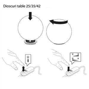 Lámpara sobremesa Dioscuri Table Artemide