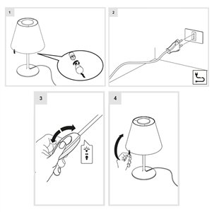 Lámpara sobremesa Melampo Notte Artemide