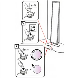 Lámpara pie Discovery Floor White Violet Integralis Artemide