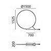 Lámpara pie "O" 150 In Artemide