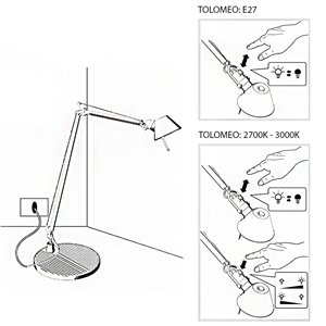 Lámpara pie Tolomeo Reading Floor Artemide