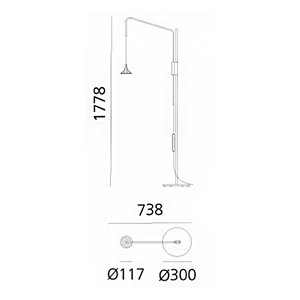 Lámpara pie Unterlinden Artemide