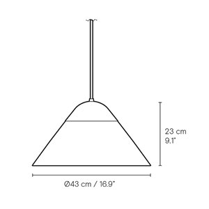 Lámpara suspensión Opal HJW38 Carl Hansen & Son