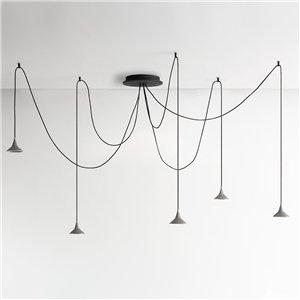 Unterlinden Chandelier Free - aluminio envejecido
