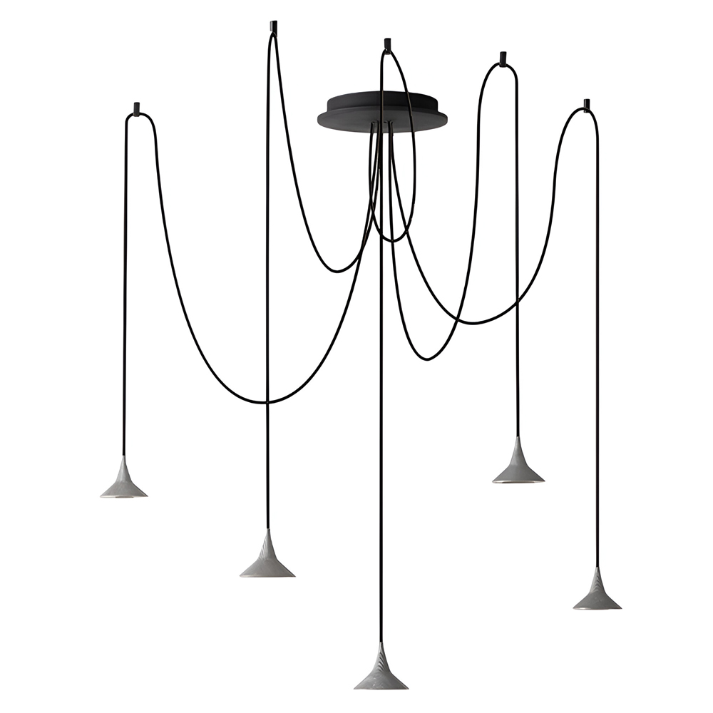 Unterlinden Chandelier Free - aluminio envejecido