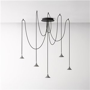 Unterlinden Chandelier Free - aluminio envejecido