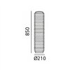 Lámpara suelo Slicing Bollard Outdoor Artemide