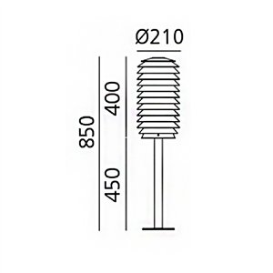 Lámpara pie Slicing Stem Outdoor Artemide