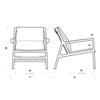 Sillón Mediano Dedo Tapizado Gazzda