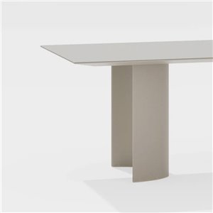 Mesa rectangular Naca aluminio moteado Fast