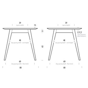 Mesa Cuadrada Stafa Madera Gazzda