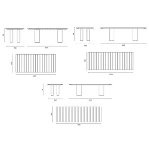 Mesa rectangular Naca teca Fast