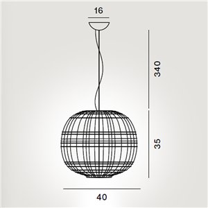 Lámpara suspensión Tartan Foscarini