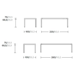 Mesa Passage rectangular Kettal