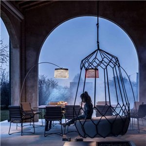 Lámpara pie exterior Twiggy Grid Terra Foscarini