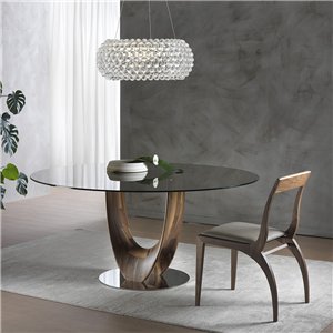 Mesa Axis Vidrio Redonda Pacini&Cappellini