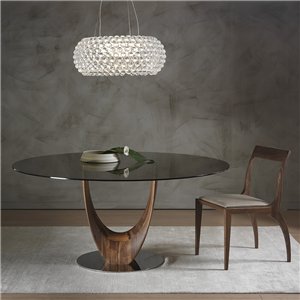 Mesa Axis Vidrio Redonda Pacini&Cappellini