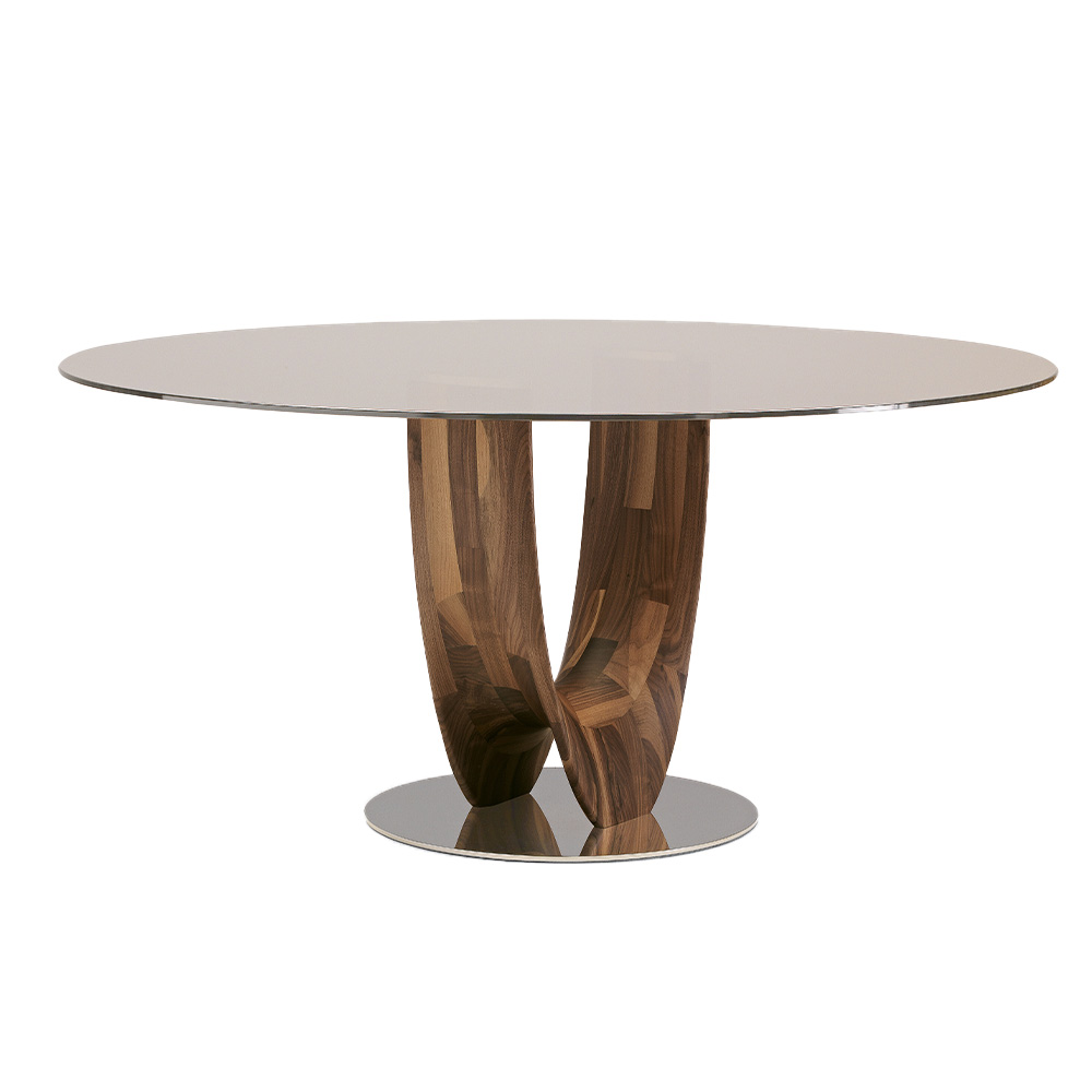 Mesa Axis Vidrio Redonda Pacini&Cappellini