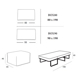 Puf cama Box Espuma Es Interiorismo