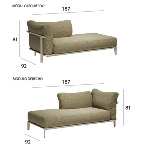 Sofá Pasadena Chaiselongue Vondom