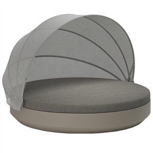 Cama Vela Daybed Basic redonda con parasol Vondom