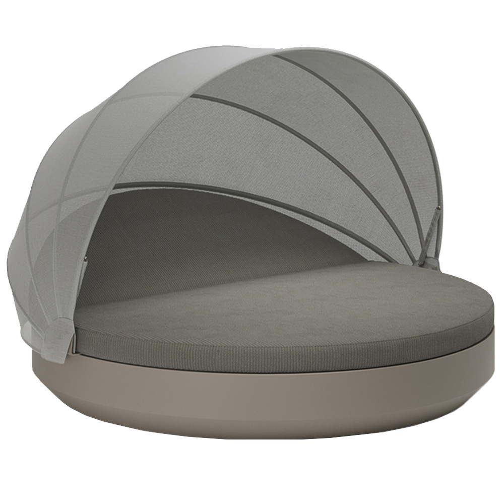 Cama Vela Daybed redonda reclinable con parasol Vondom