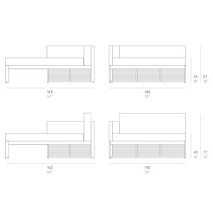 Sofá modular 2 XL Dna Gandia Blasco