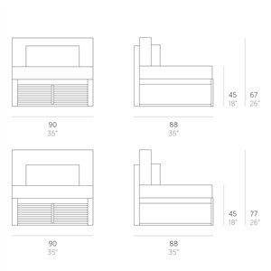 Sofá modular 3 Dna Gandia Blasco