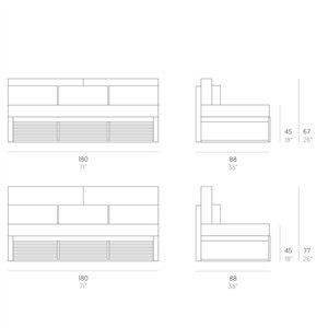 Sofá modular 4 Dna Gandia Blasco