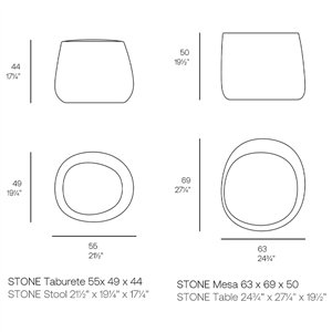 Mesa auxiliar Stone Vondom