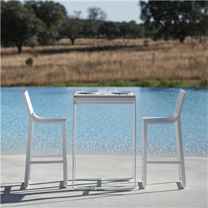 Taburete alto con respaldo Flat Gandia Blasco